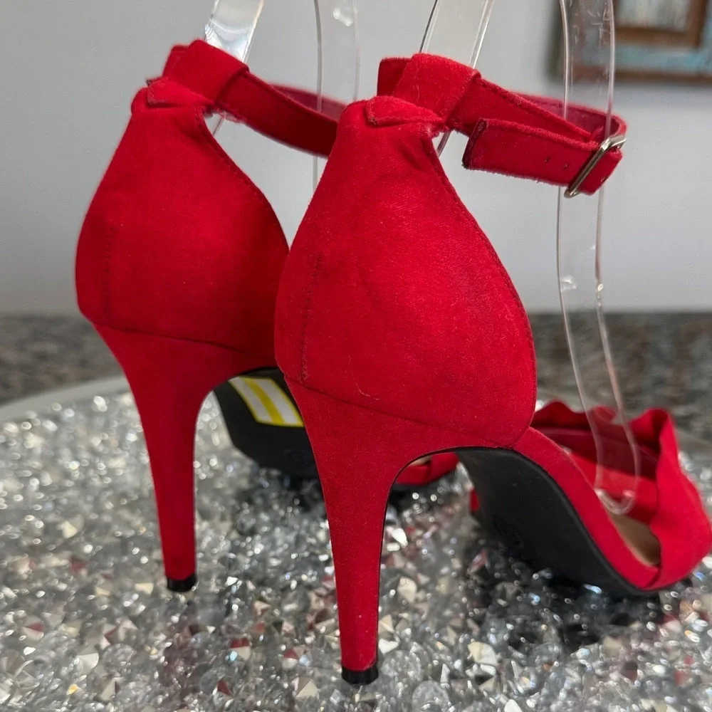 a new day Red ruffle Heels 8